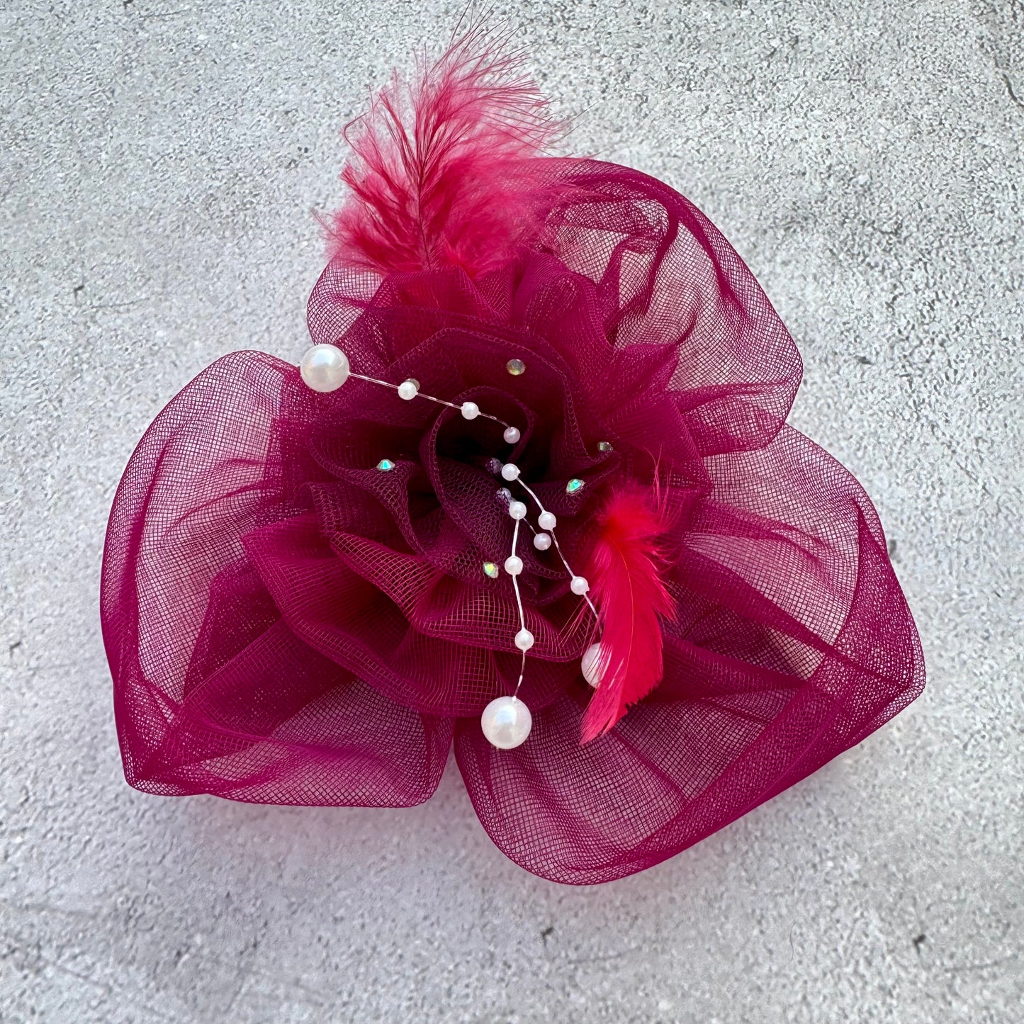 Wine Purple AZALEA Fascinator Headpiece