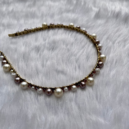 Peral and crystal hairband