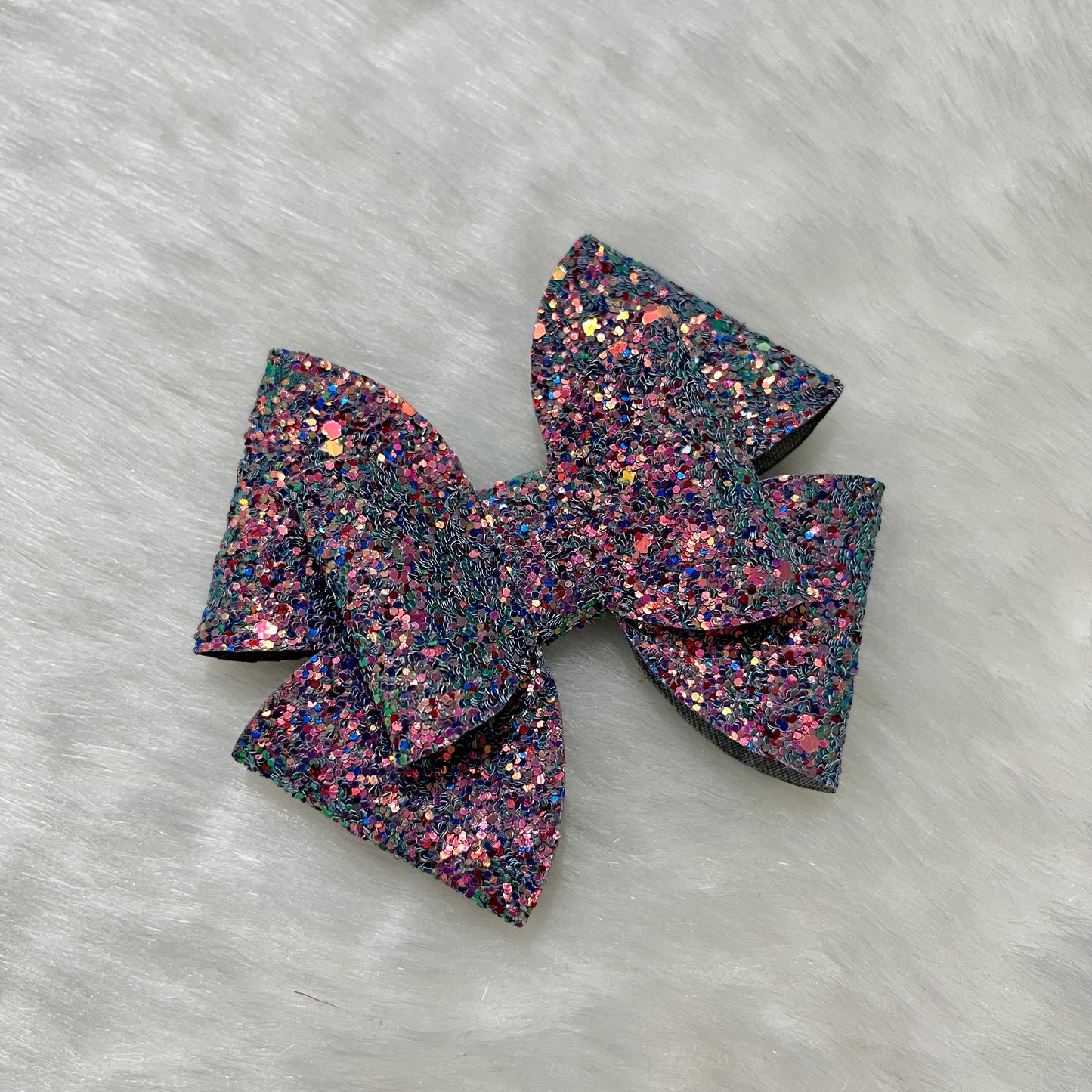 Multicolor Glitter Pinwheel Bow Hair Accessory | Shop Online in India
