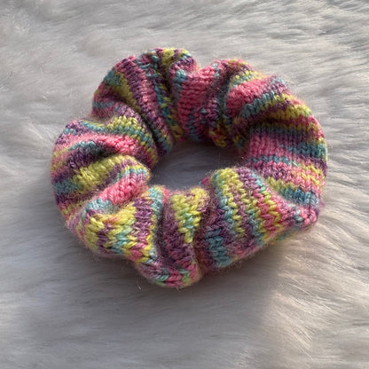 MultiColor Knitted & Plush Crochet Hair Tie Scrunchie