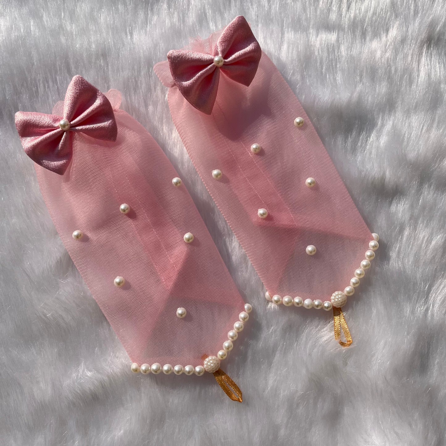 Pink Princess Fingerless Net Gloves | Birthday accessories