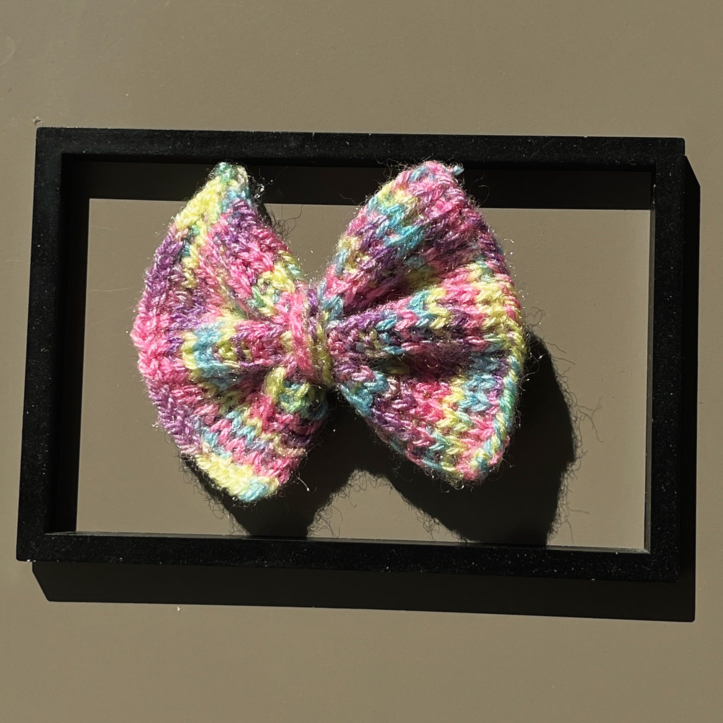 Multicolor Knitted Pastel Crochet Bow Hair Clip