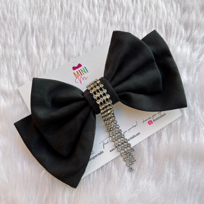 Elegant Wedding Soirée Bow Hair Clip Set