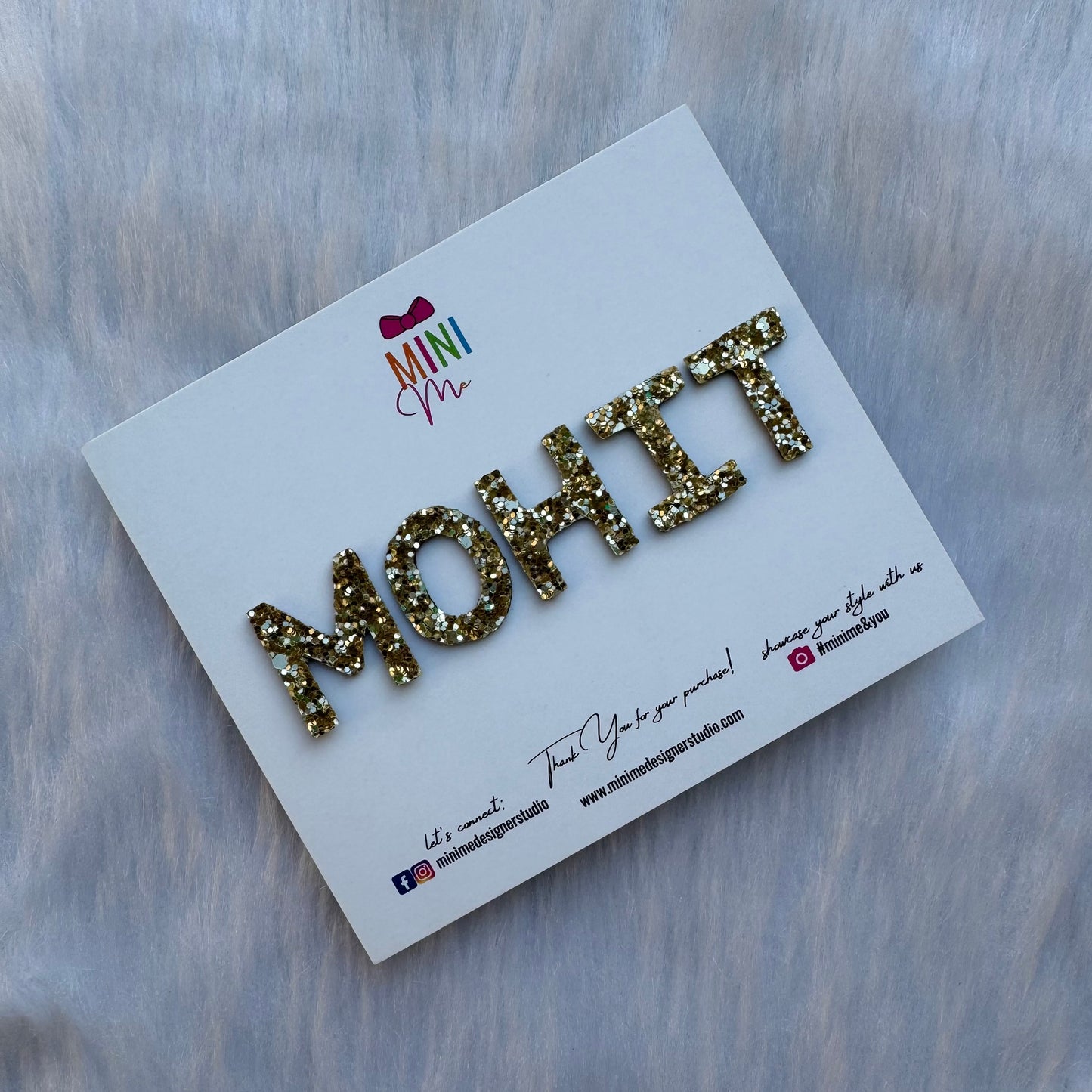 Custom Name Alphabet Letter Hair Pins | Golden