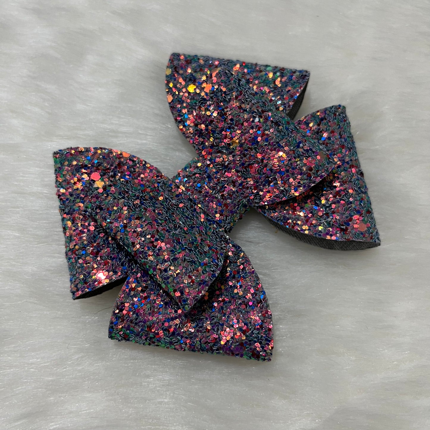 Multicolor Glitter Pinwheel Bow Baby Headband