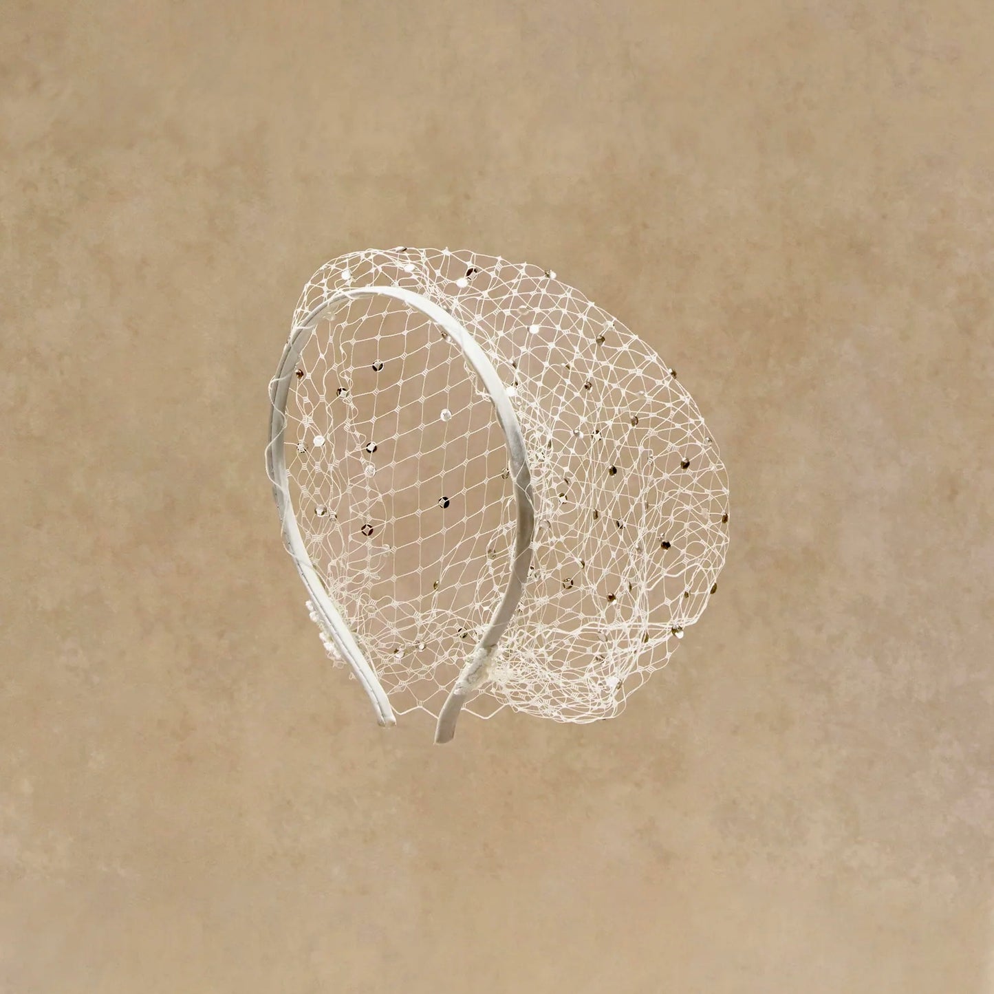 White Luxe Birdcage Veil