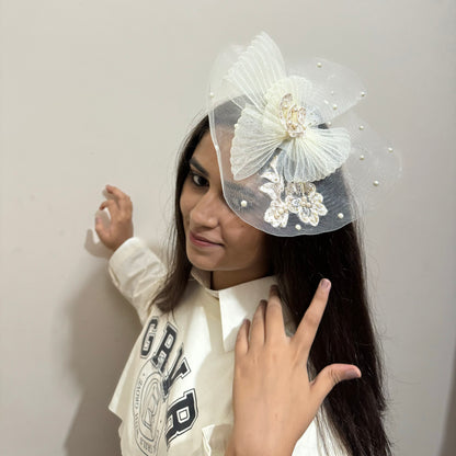 Ivory Bridgeton Theme Retro Vintage Fascinator Hat Clip