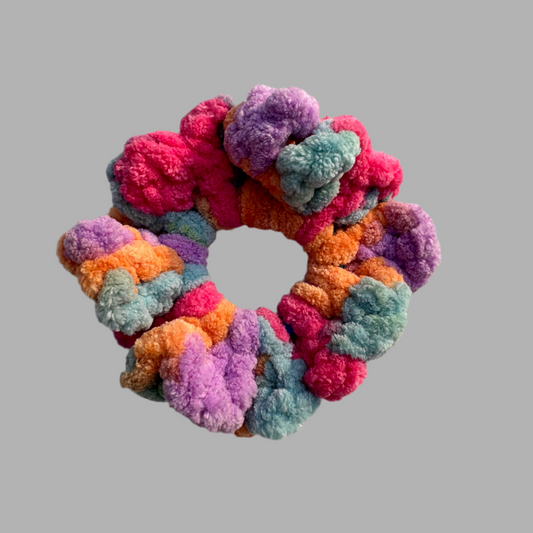 MultiColor Knitted Crochet Hair Tie Scrunchie