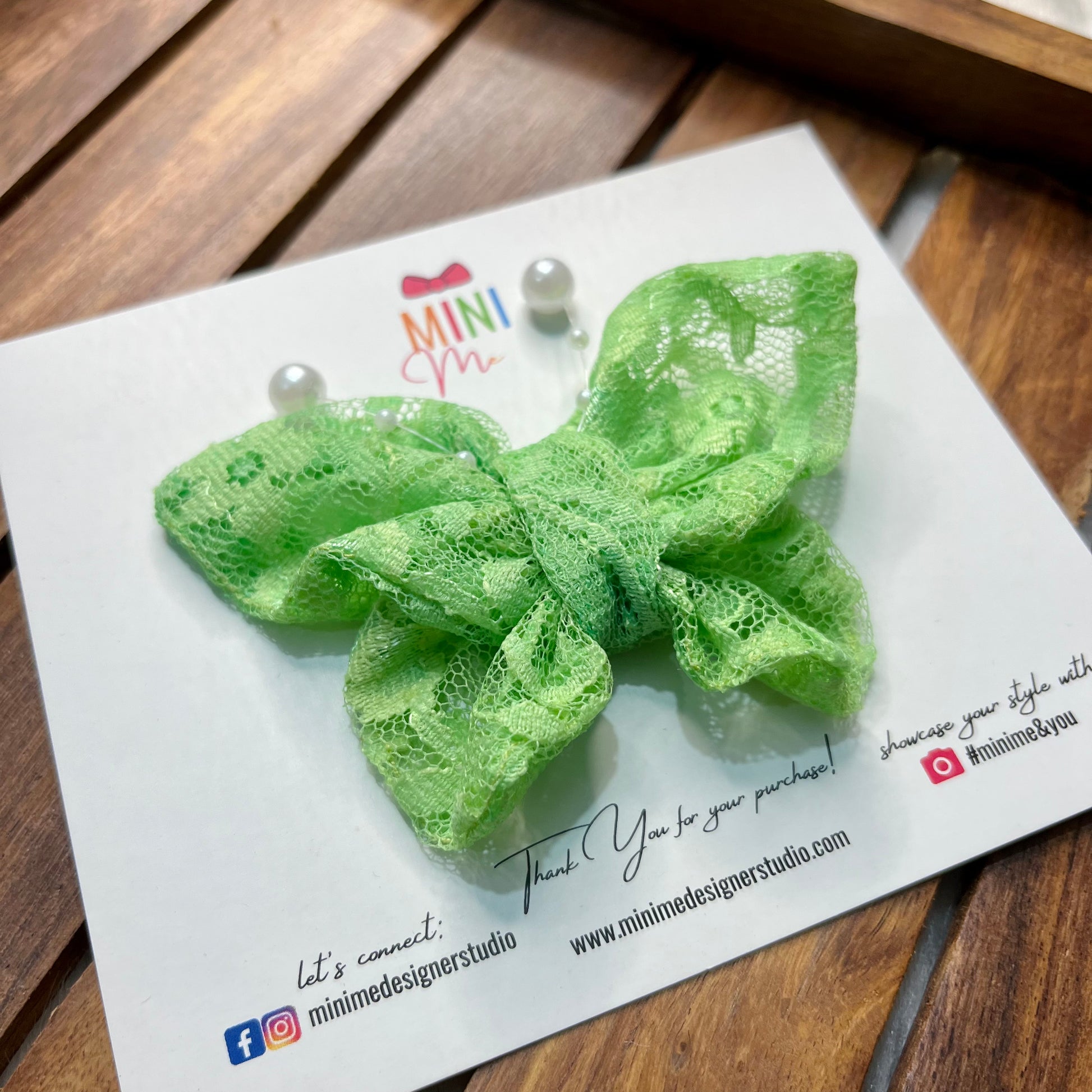 Green Butterfly Bow Hair Accessory