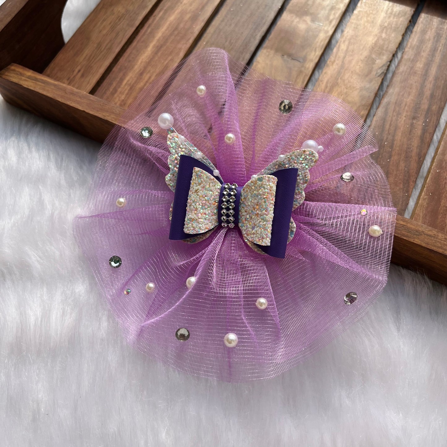 Purple Butterfly Baby Headband