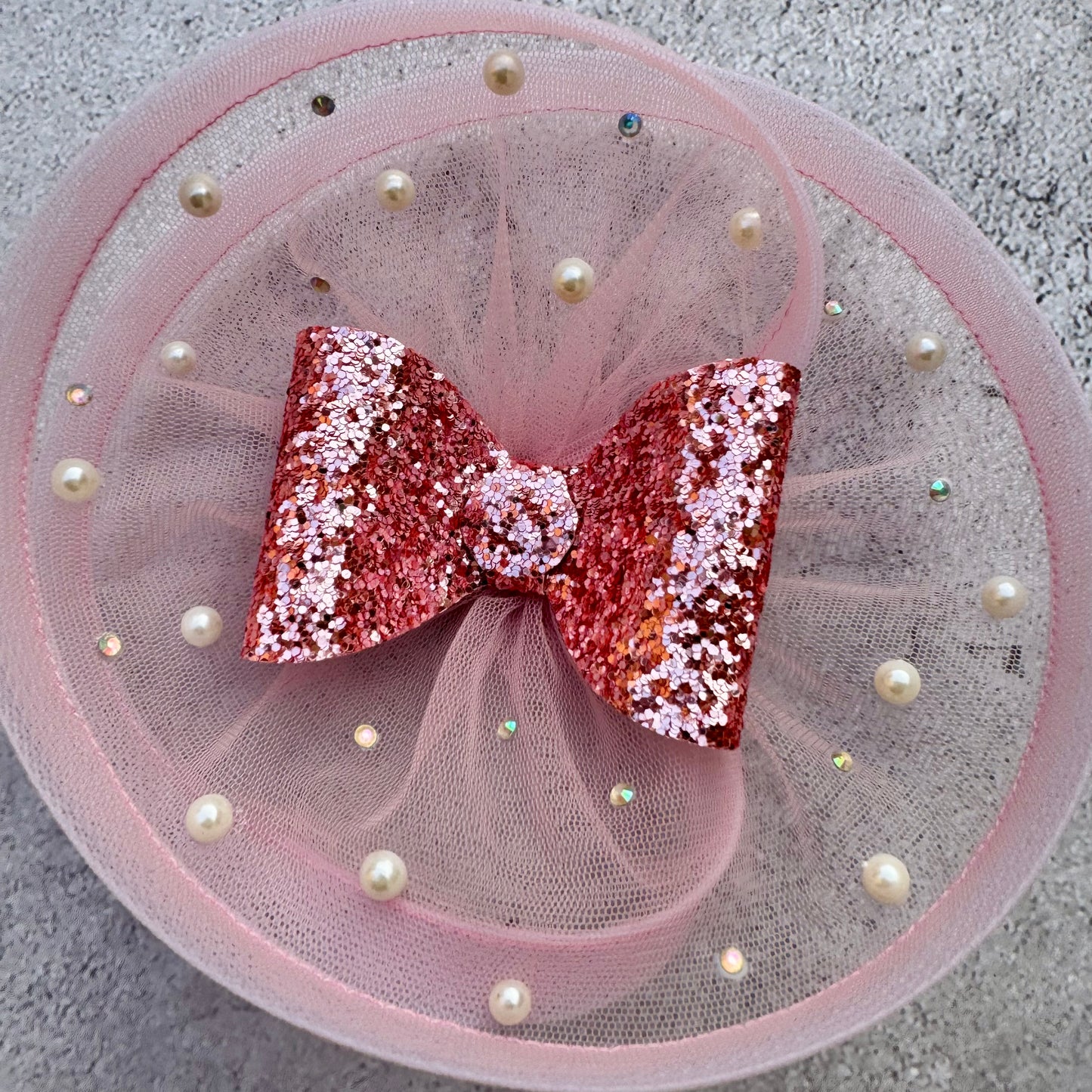 Twisted Baby Pink Fascinator with Bow | Baby Headband