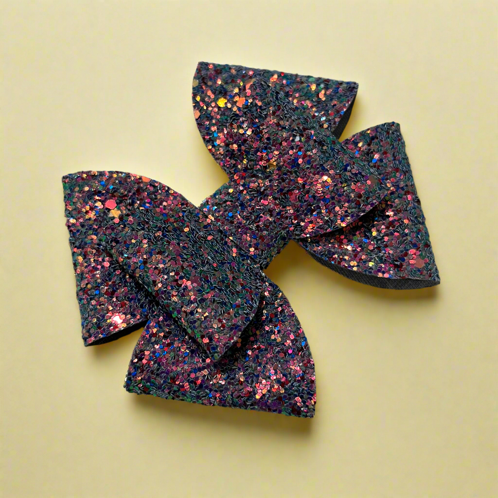 Multicolor Glitter Pinwheel Bow Hair Accessory | Shop Online in India