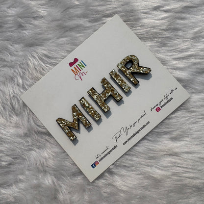 Custom Name Letter Hair Clips