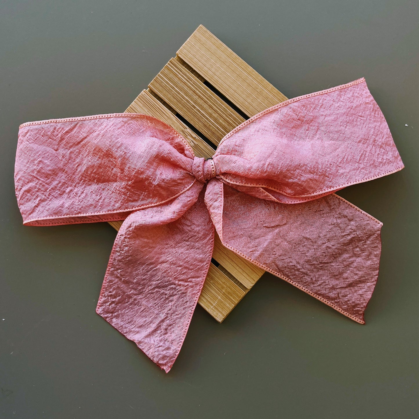 Blush Pink Knotted Ribbon Bow Headband for Baby Girl