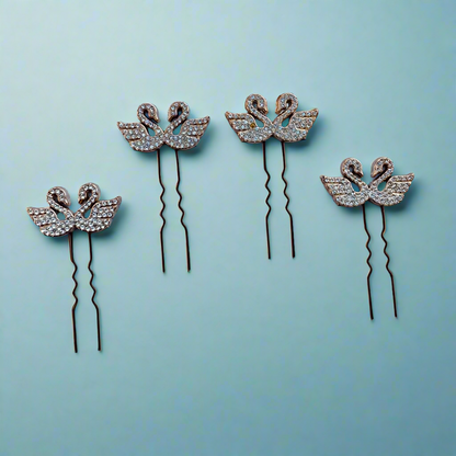 Swans Hair Bobby Pins