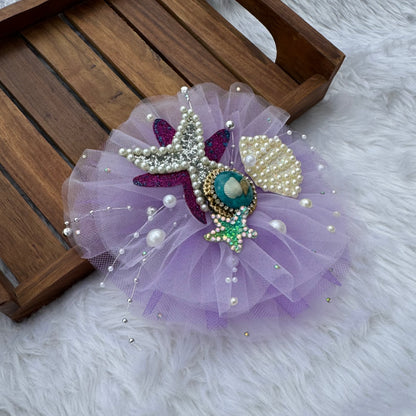 Lavender Purple Mermaid Theme Hair Clip