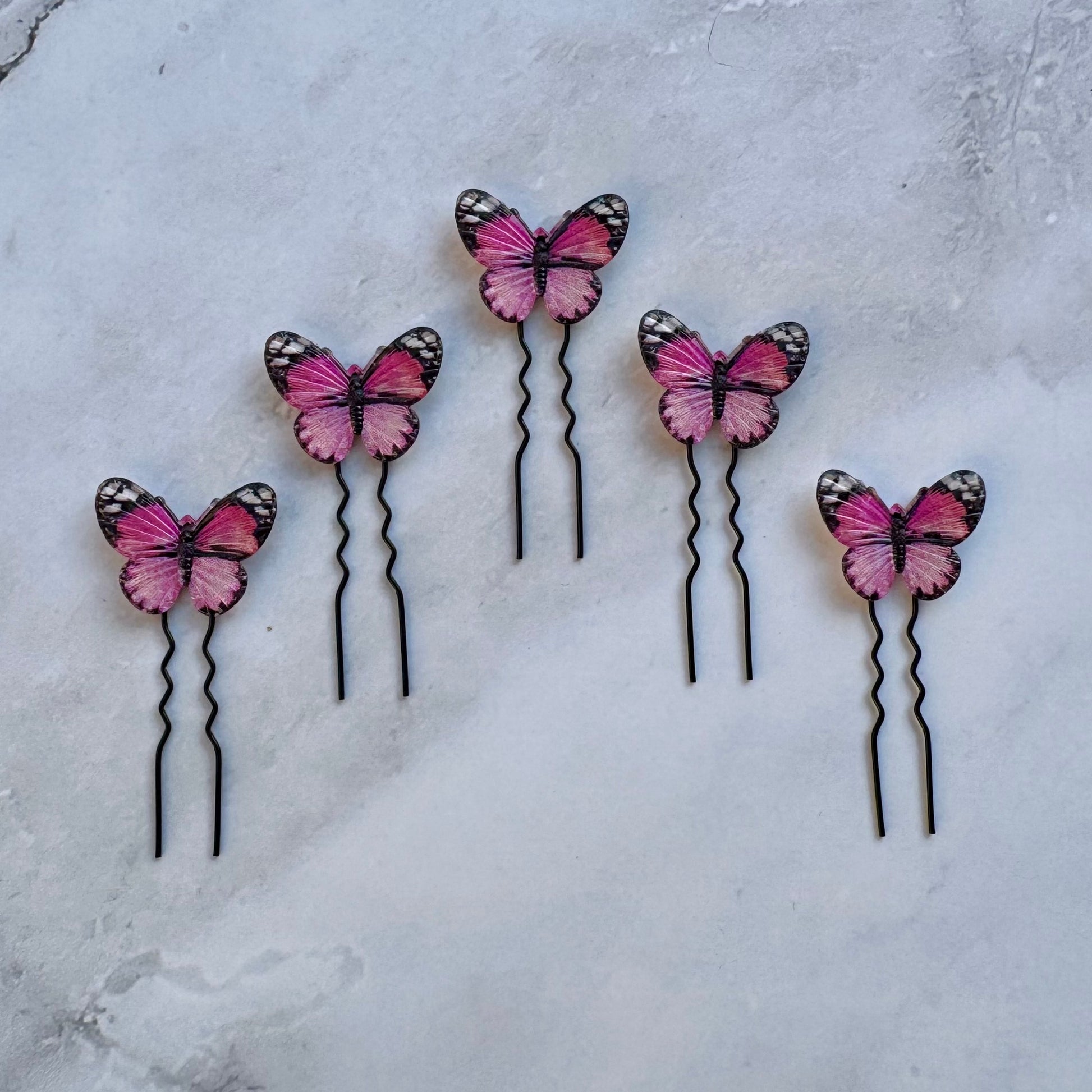 Pink Butterfly Hair Pins | Trendy Accessories