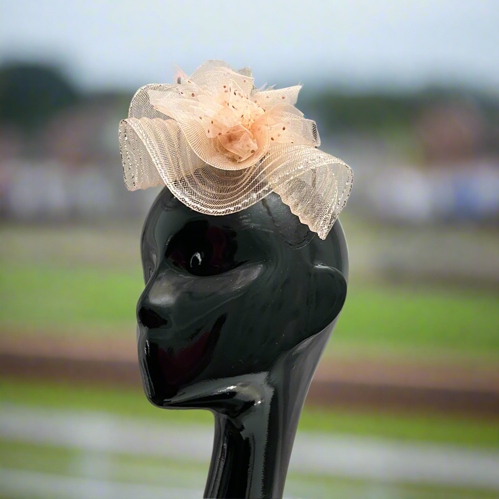 Peach Fascinator Hat hair clip | Derby Racecourse Hair Accessories