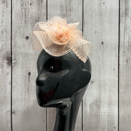 Peach Fascinator Hat hair clip | Wedding Photoshoot Accessories