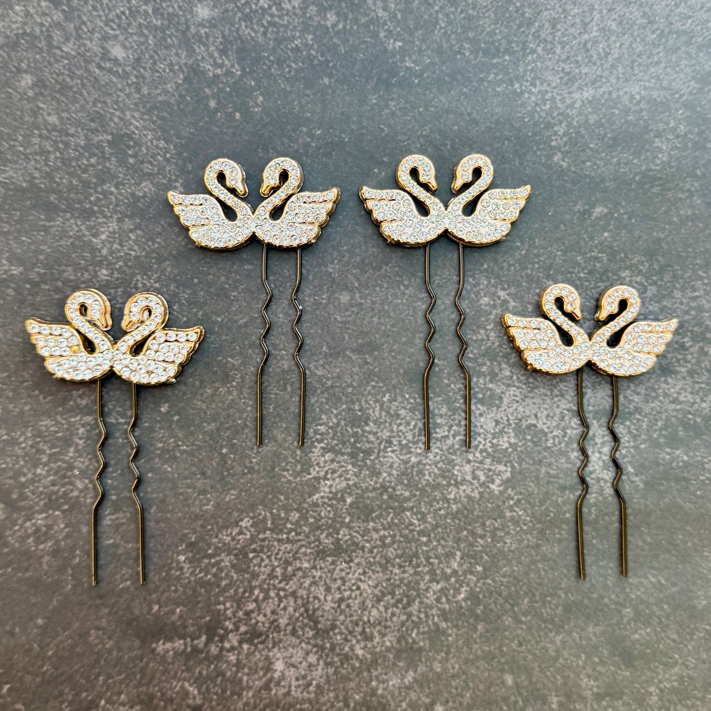 Swans Hair Bobby Pins | Engagement Hair Style