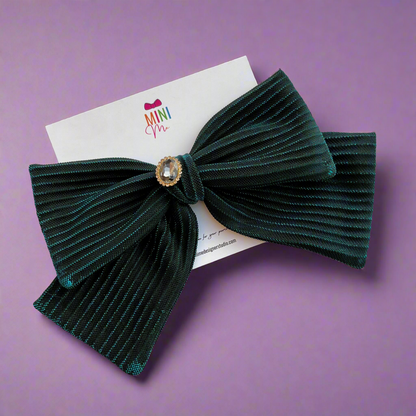 Emerald Elegance Green Bow