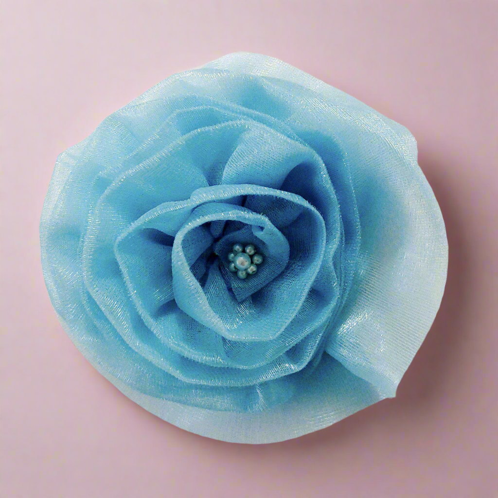 Cinderella Blue Rose Flower Fascinator