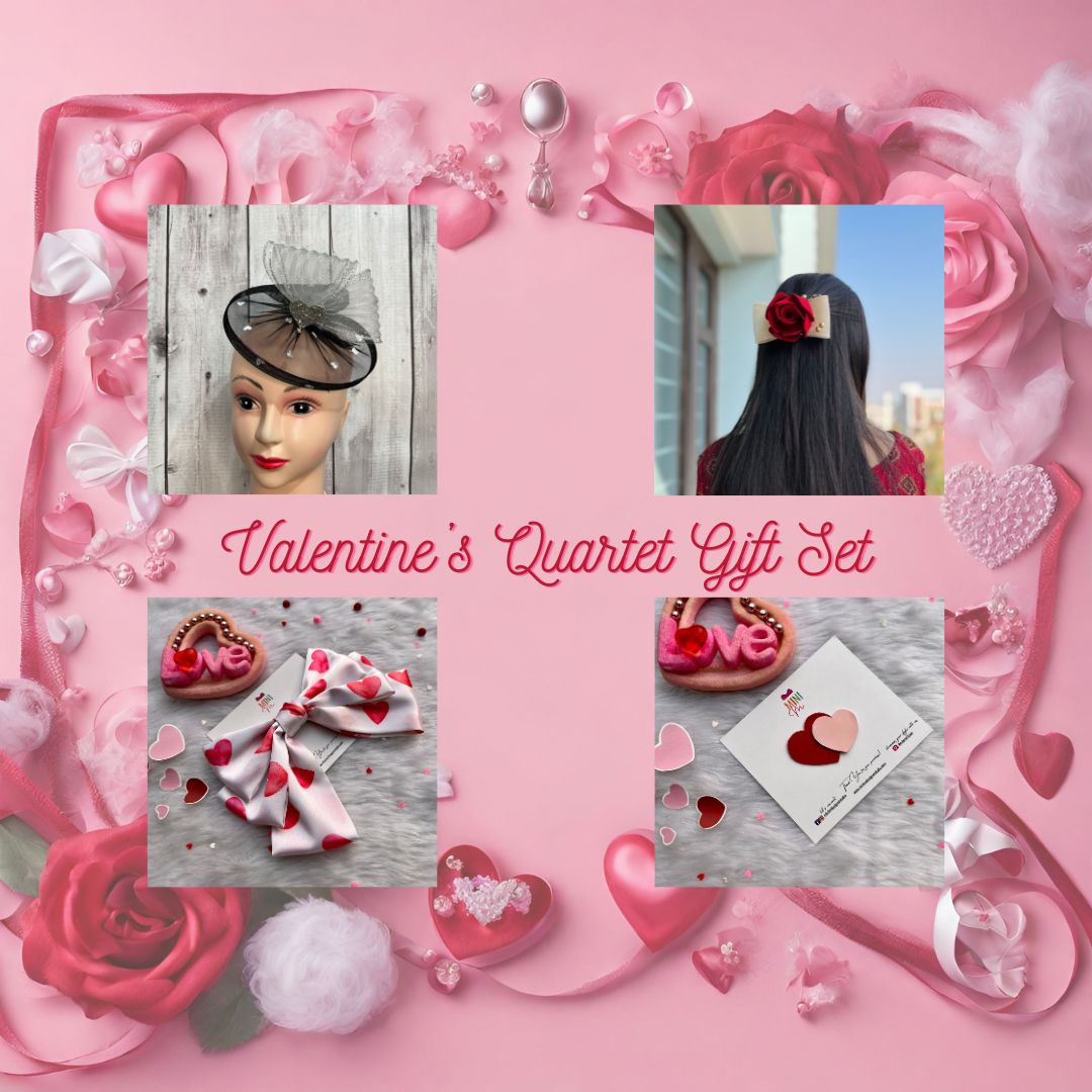 Romantic Quartet: Valentine's Day Hair Accessory Set