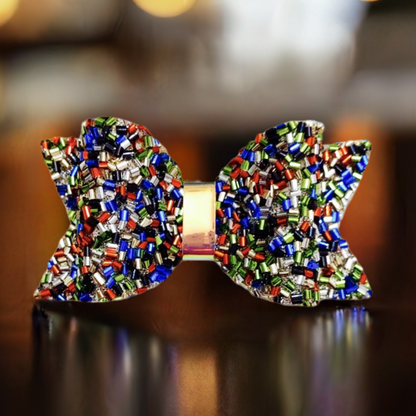 Multicolor Party Bow Hair Clip