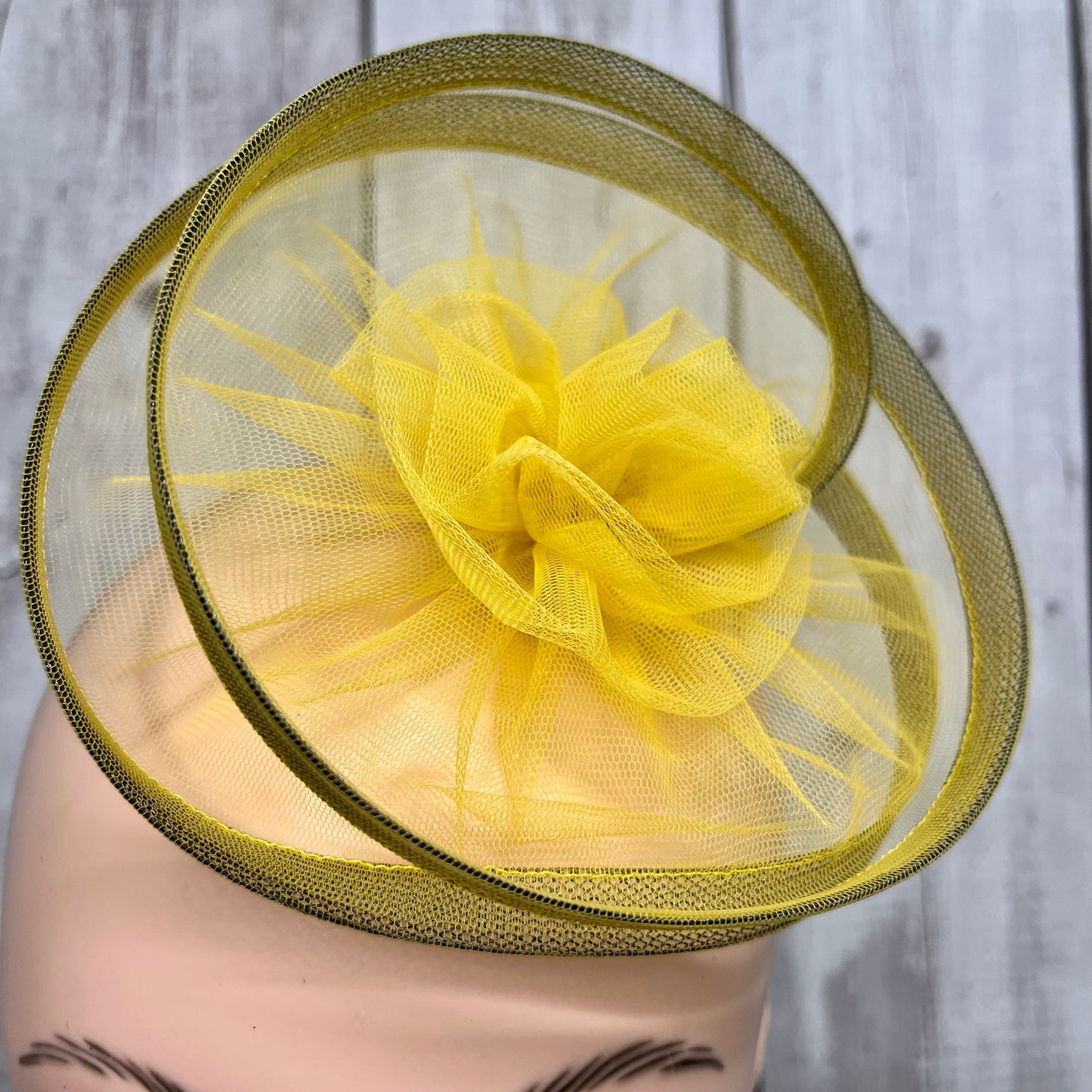 Twisted Mustard Yellow Fascinator Hat | Designer Headpiece