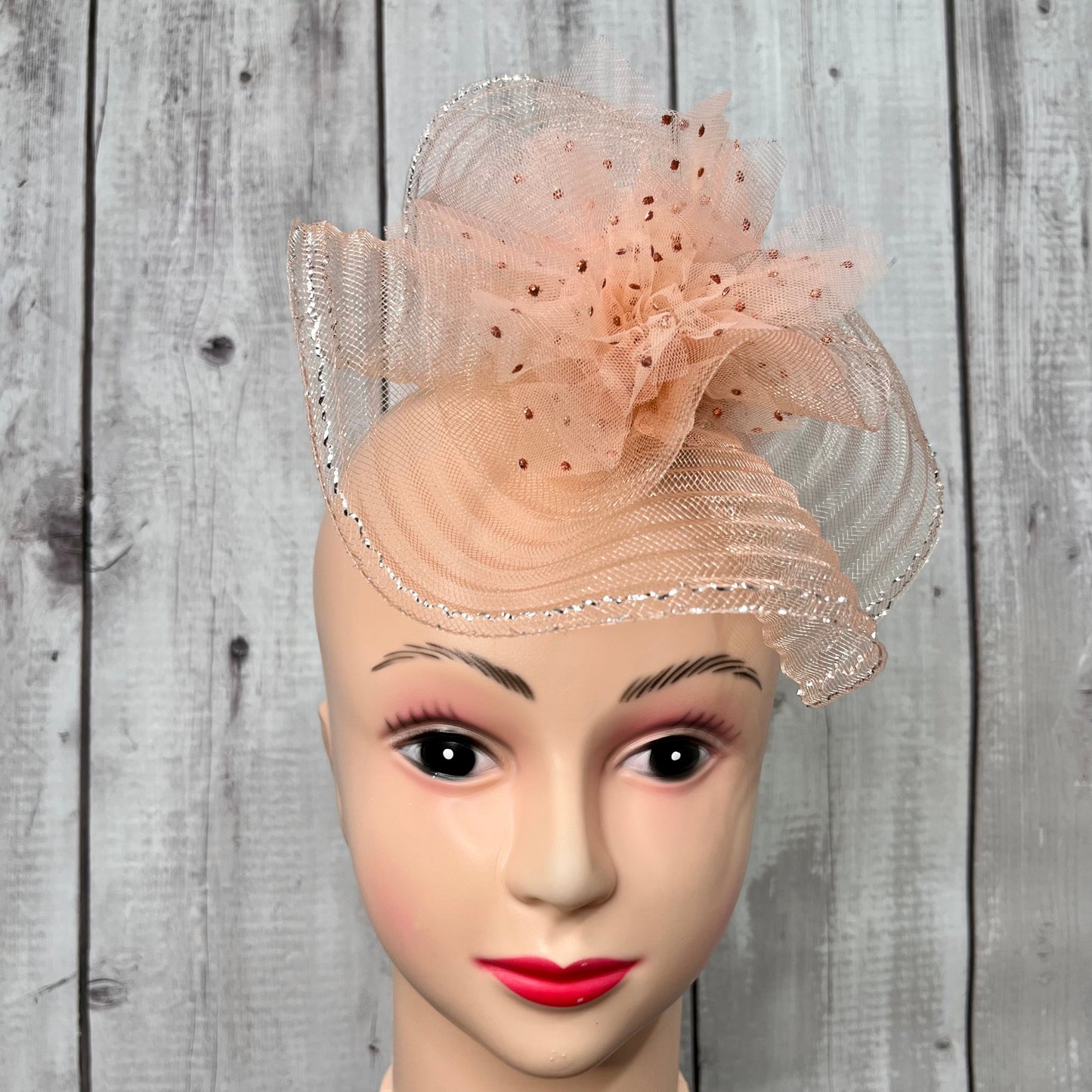 Blush Pink Fascinator Hat | Millinery Couture Headpiece
