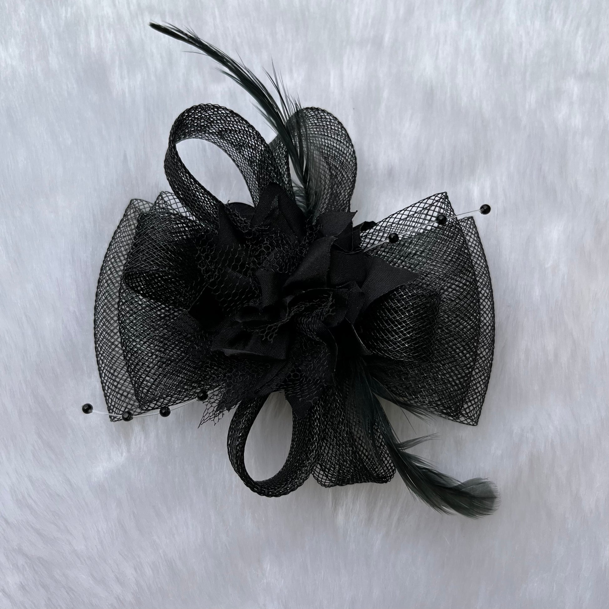 Dreamy Black Fascinator Derby Hat