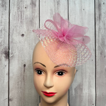 Pink Majesty Fascinator Hat | Pre-wedding photoshoot bridal designer hair accessory