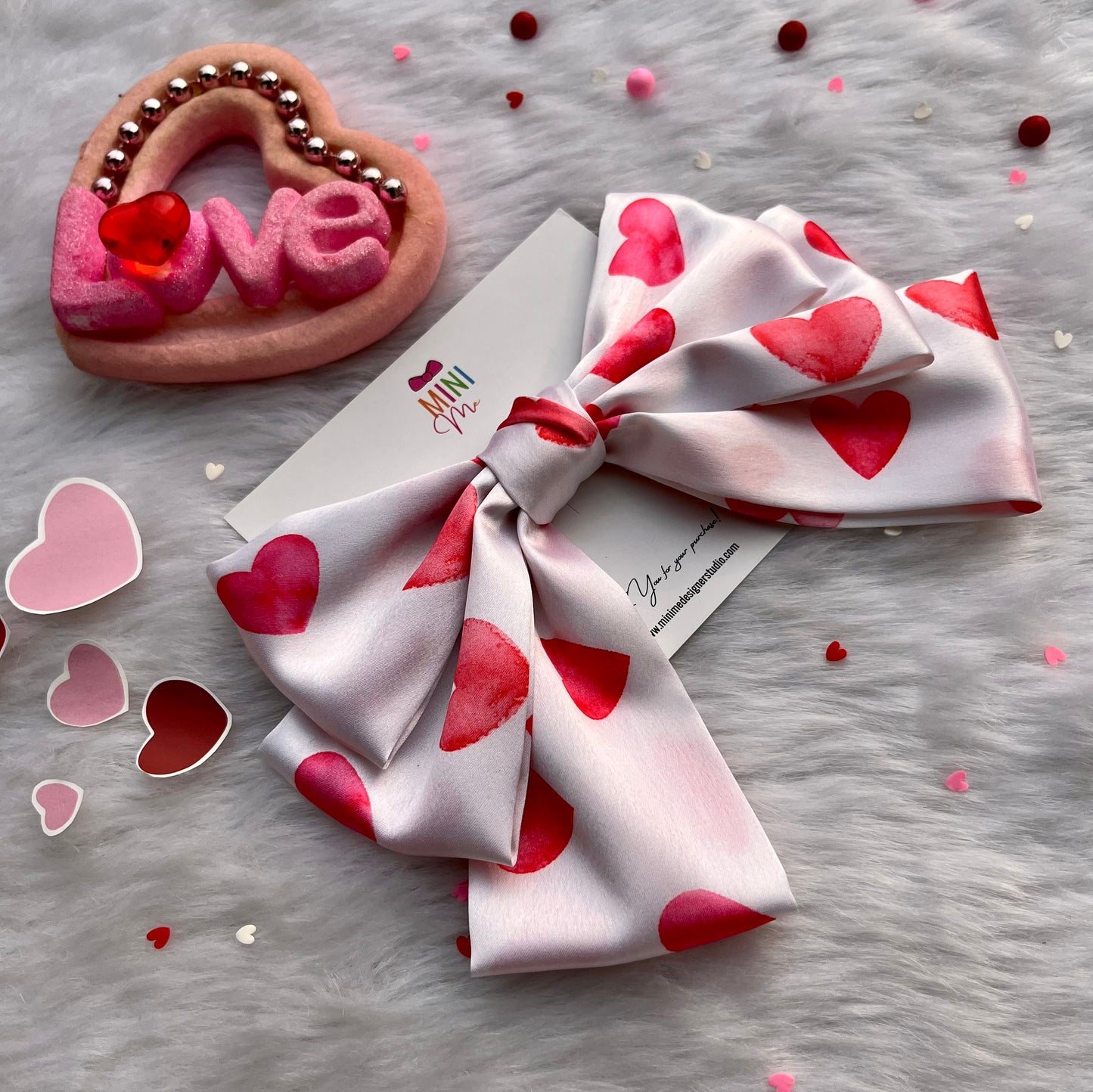 Day of Love Hair Bow Clip | Valentine's Gift for Her