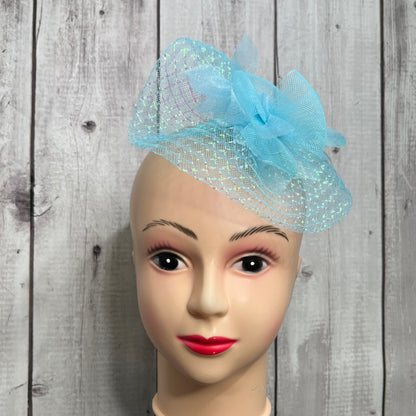 Sky Blue Majesty Fascinator Hat