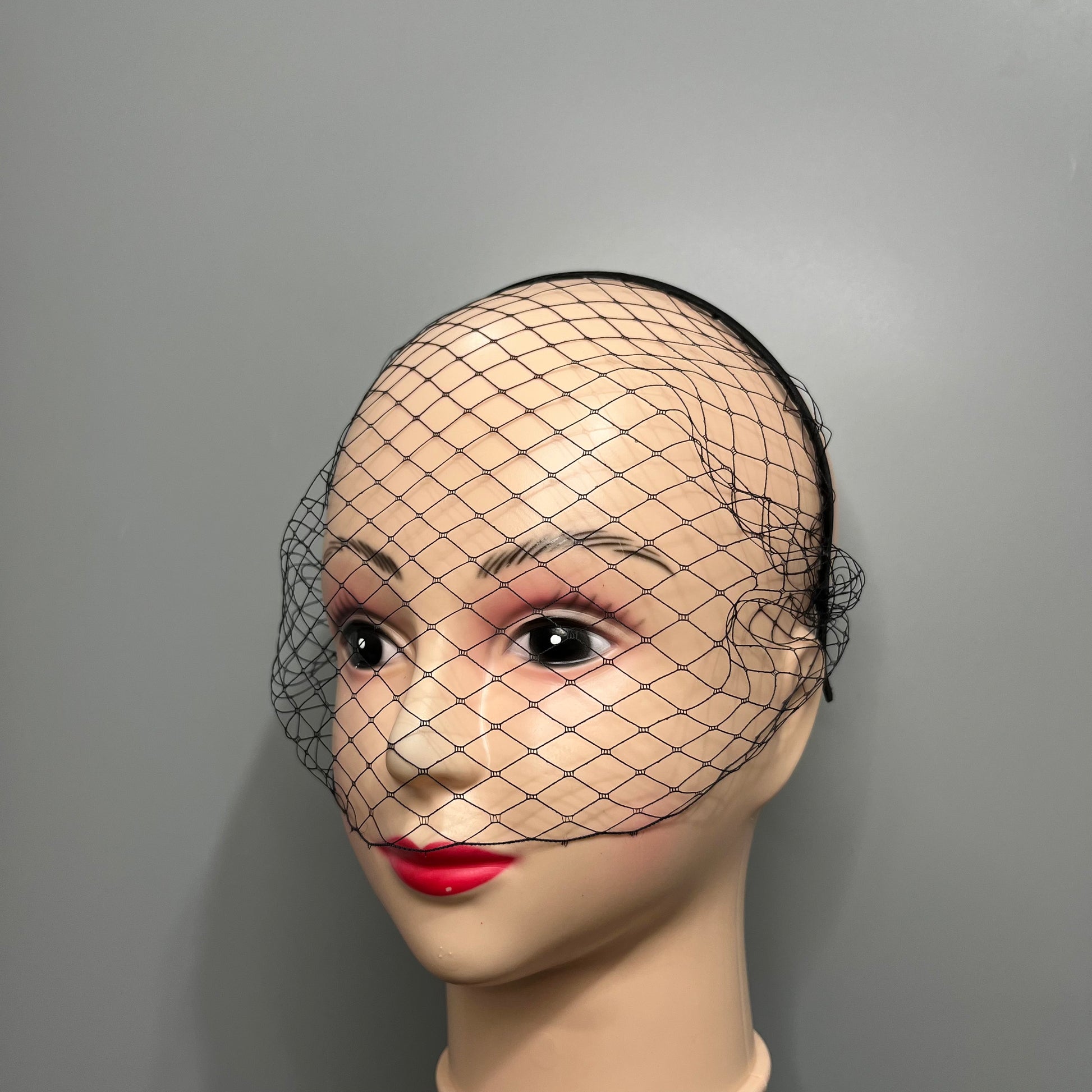 Black Birdcage Veil | Designer Couture Hair Accessory
