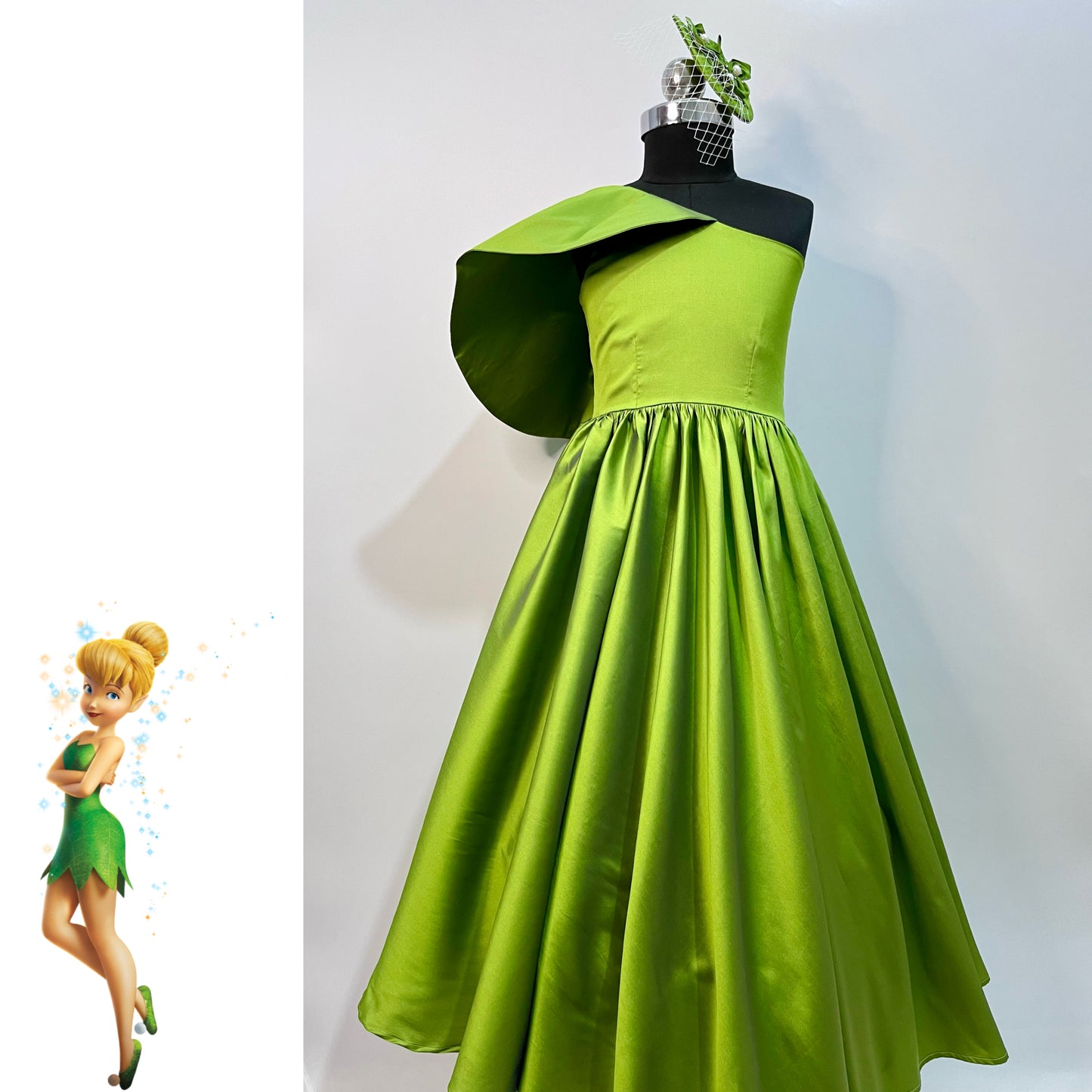 Disney Tinkerbell Green Fairy Party Dress