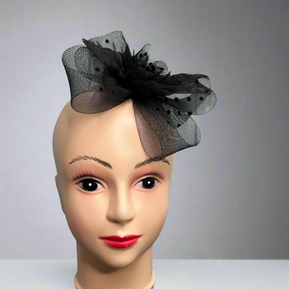 Black Charm Net Fascinator