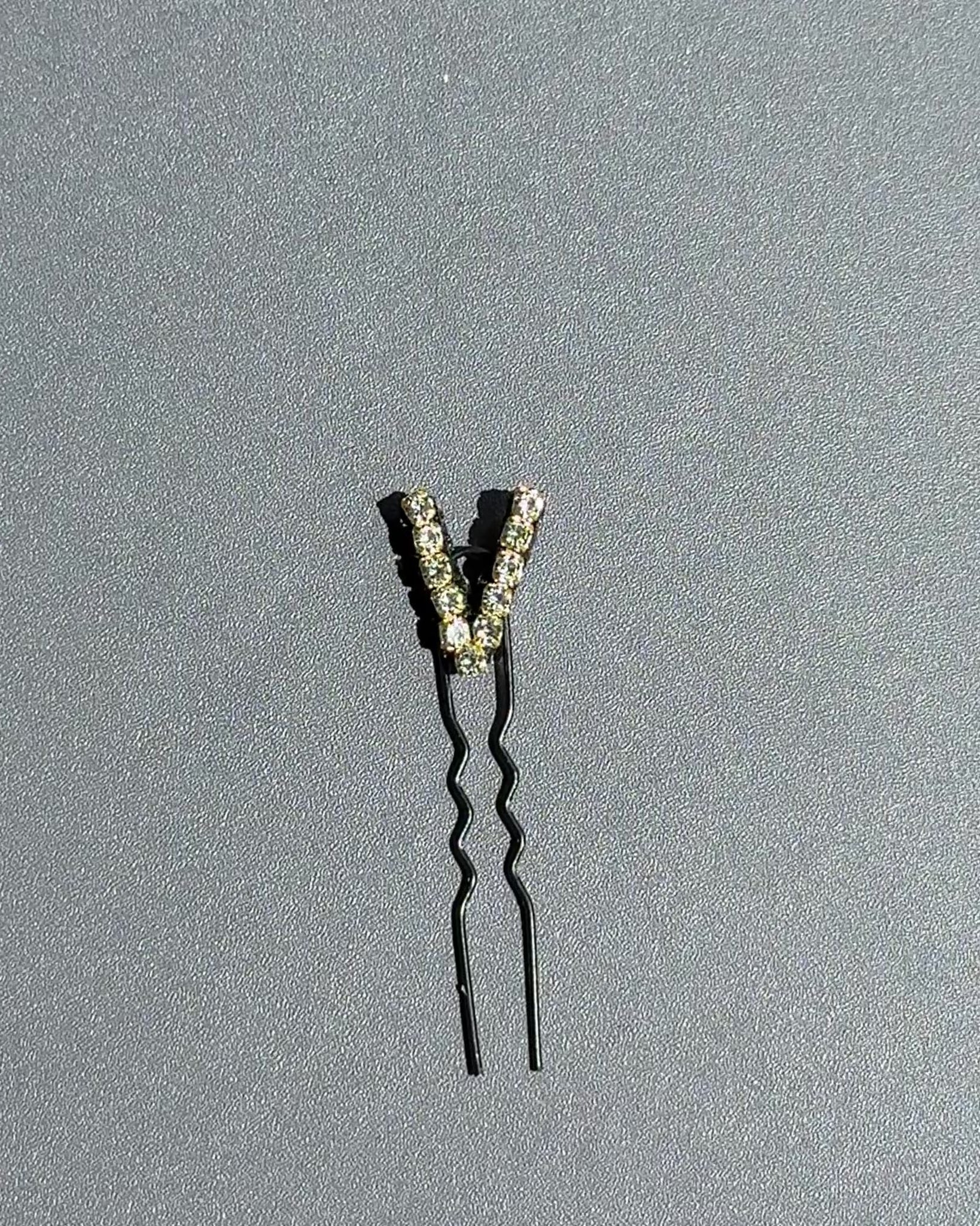Custom Name Crystal Letter Alphabet Hair Pin (Small)