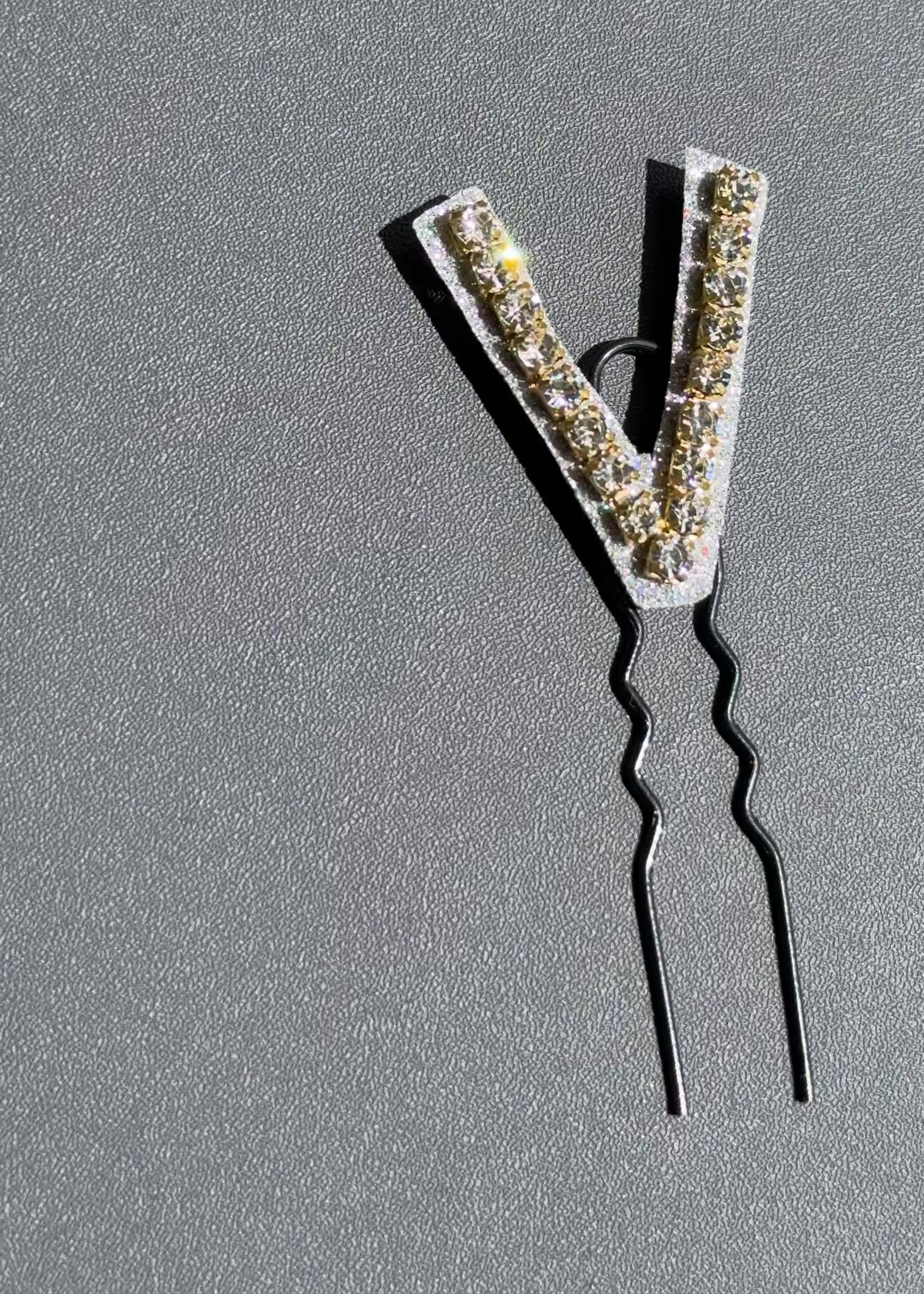 Custom Name Crystal Luxe Letter Clips