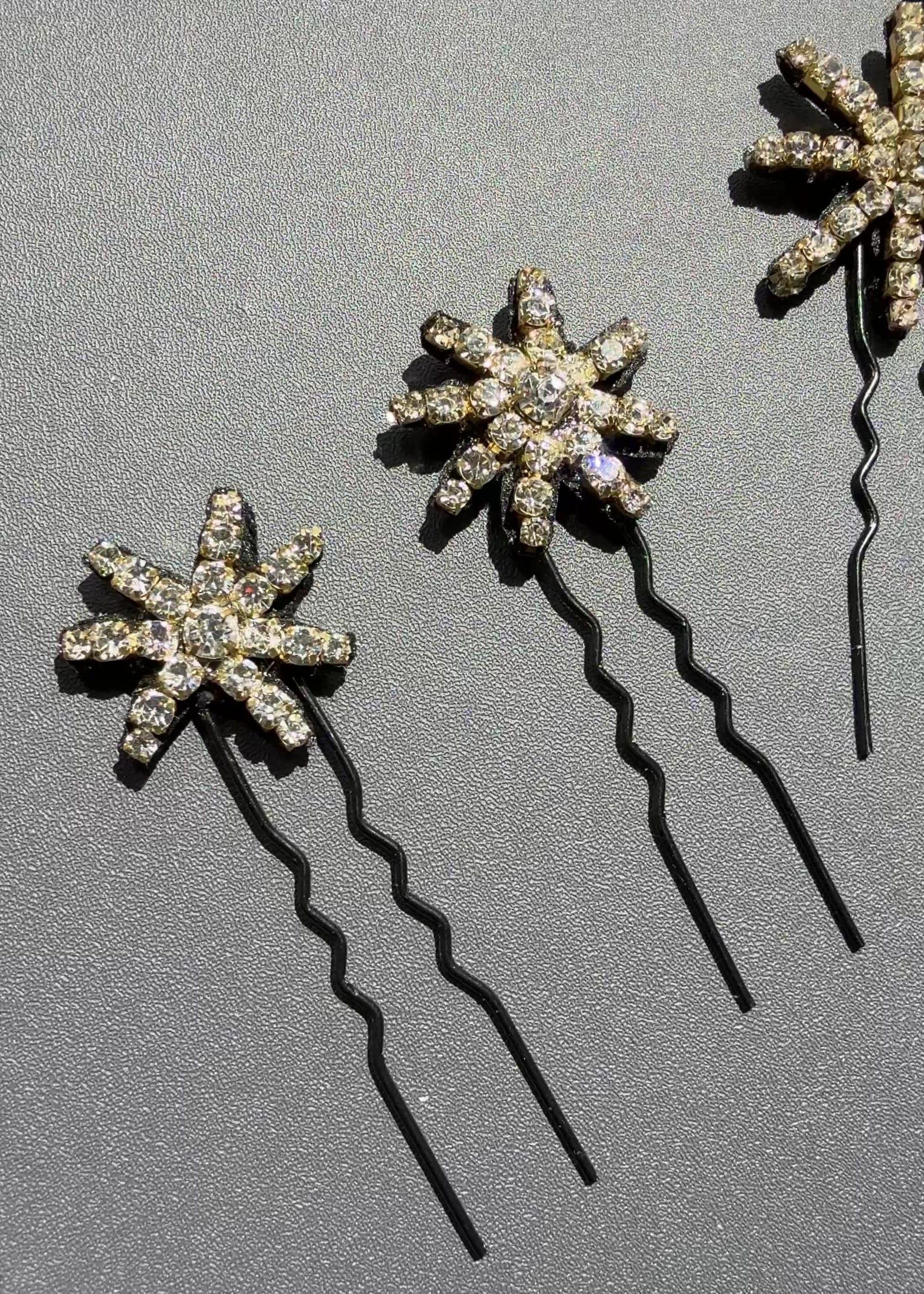 Celestial Sparkle Hair Pin Set – Moon & Stars