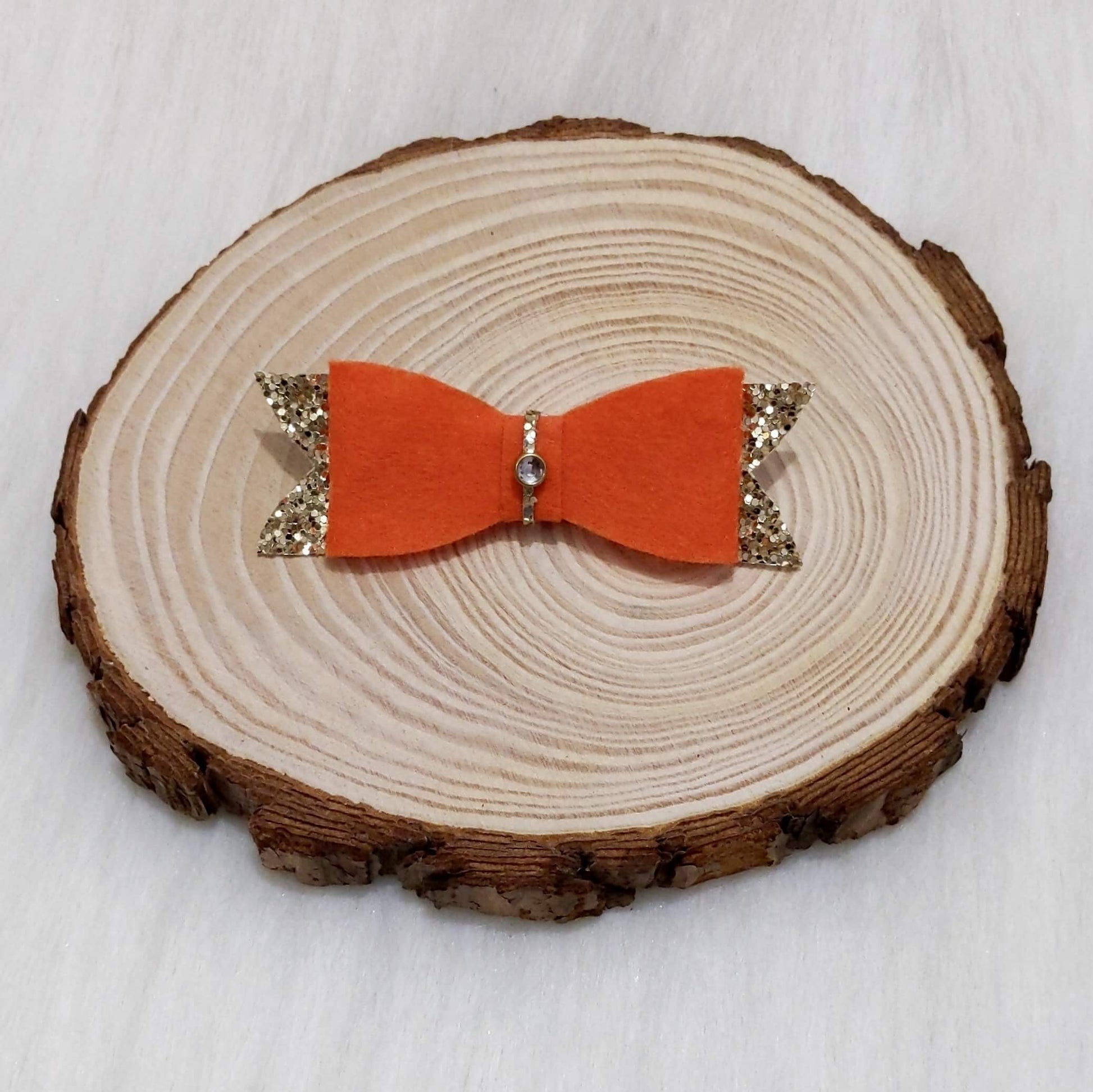 Neon Orange Bow Hair Clip | Hair Accessories for Kids and Girls