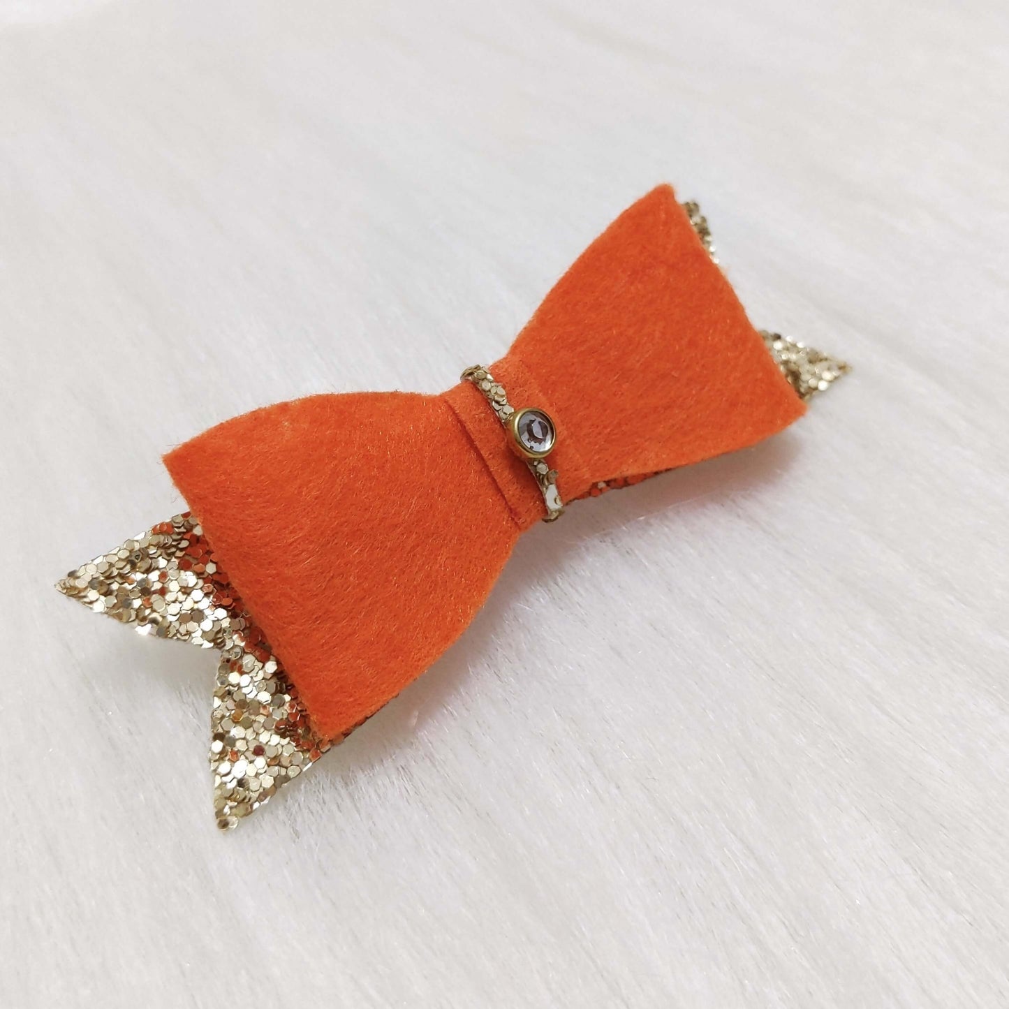 Neon Orange Bow Hair Clip | Hair Accessories for Kids and Girls