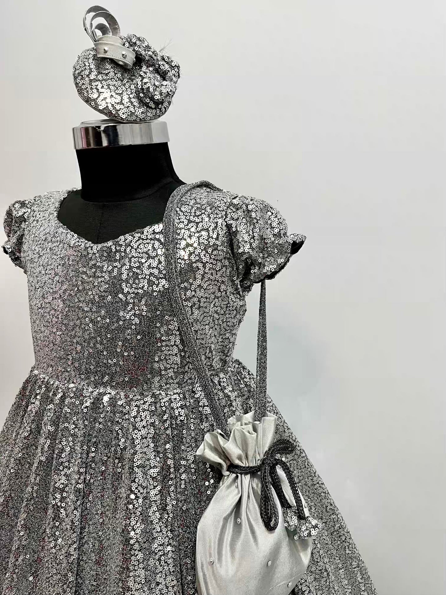 Disney Cinderella Theme Sequin Gown Dress | Girls Special Occasion Wear
