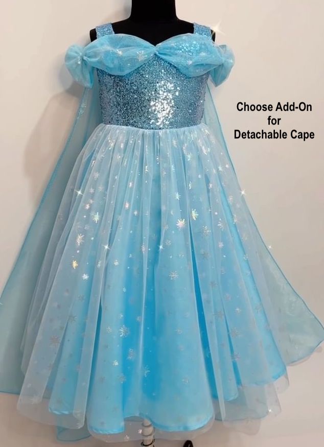 Buy Party Chili Luxury Princess Dress for Elsa Costumes with Shining Long  Cap Girls Birthday Party 3T 4T(Blue)(Plastic) Online at Low Prices in India  - Amazon.in