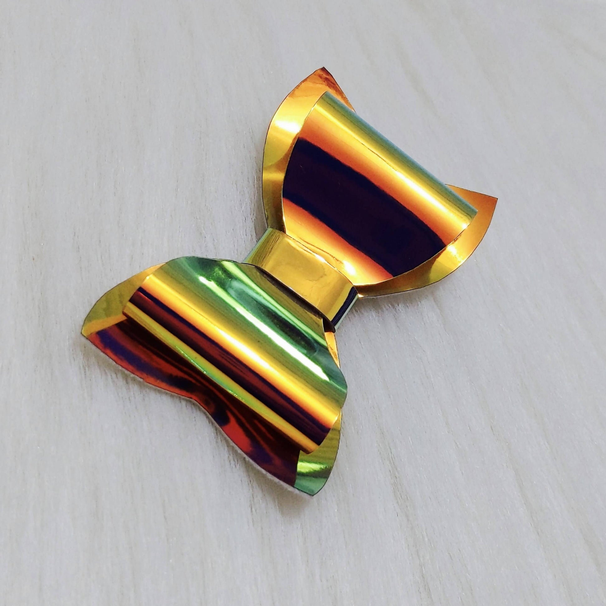 Holographic Gold Bow Hair Clip | Designer Hair Accessories for Kids and Girls