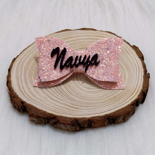 Custom Name Bow Hair Clip | Designer Personalized Hair Accessories for Kids and Girls