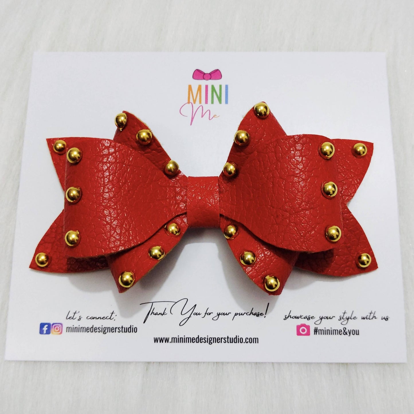 Red and Gold Pearls Bow Hair Clip | Hair Accessories for Kids and Girls