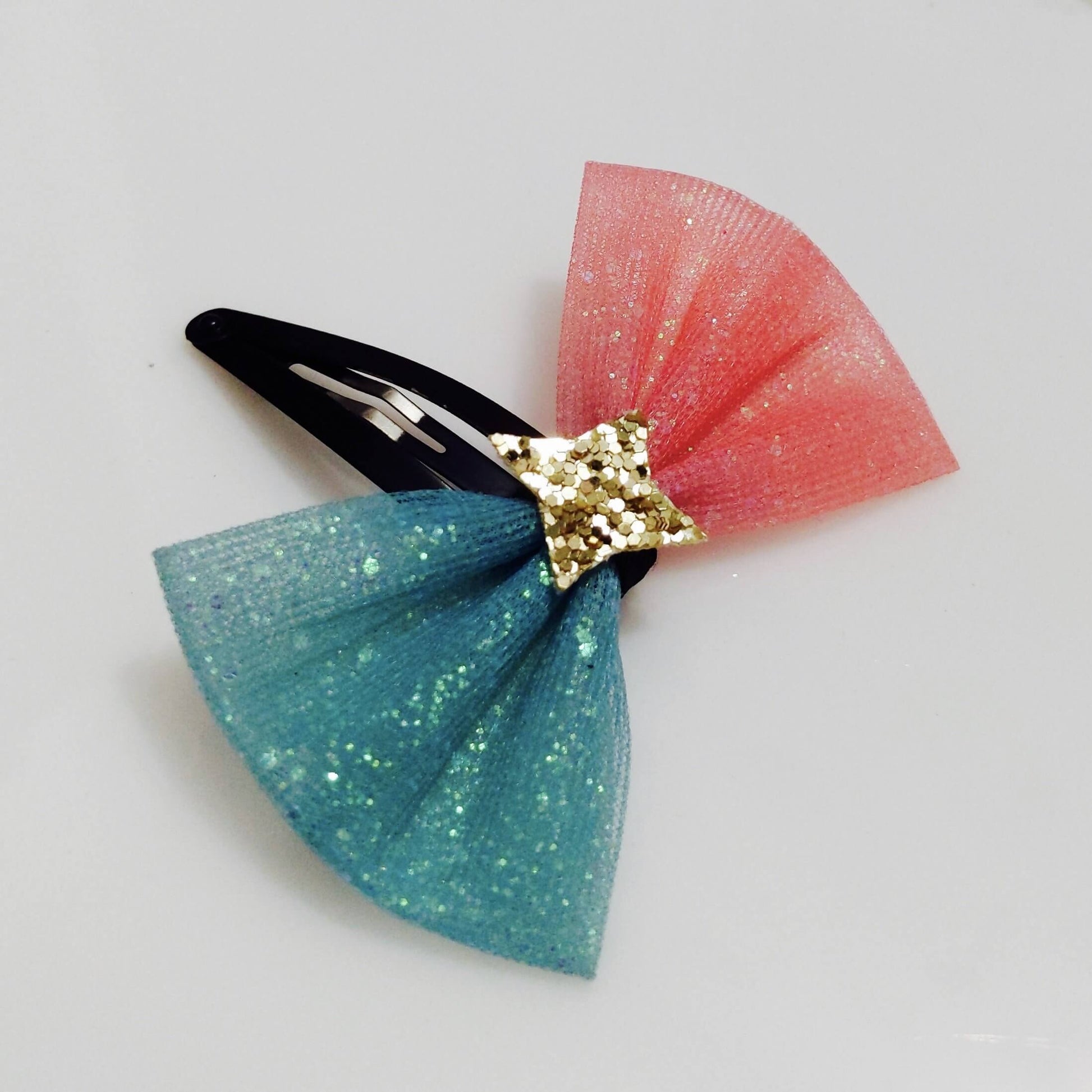 Mini Tulle Bow Snap Clip |  Designer Hair Acc & Mini Tulle Bow essories for Kids & Accessories