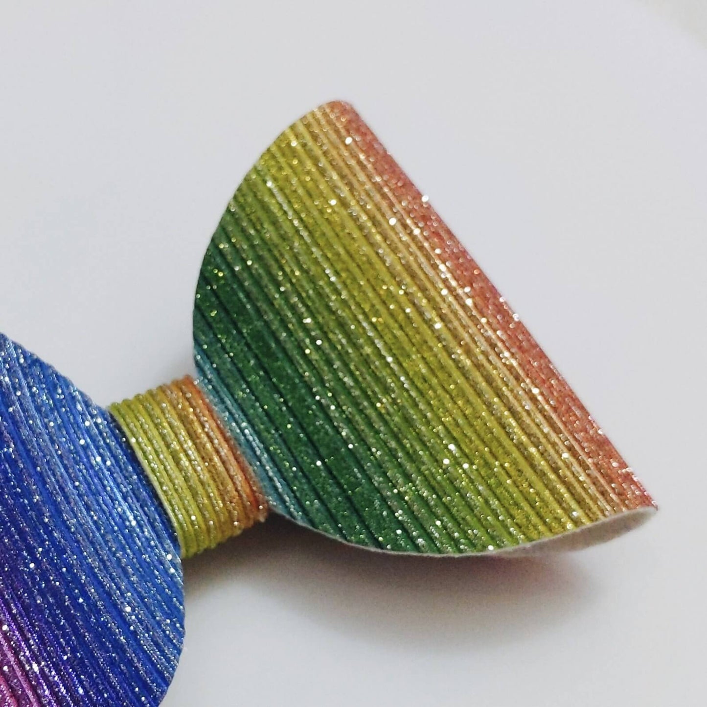 Sparkly Rainbow Hair Bow Clip | Designer Hair Accessories for Kids & Girls