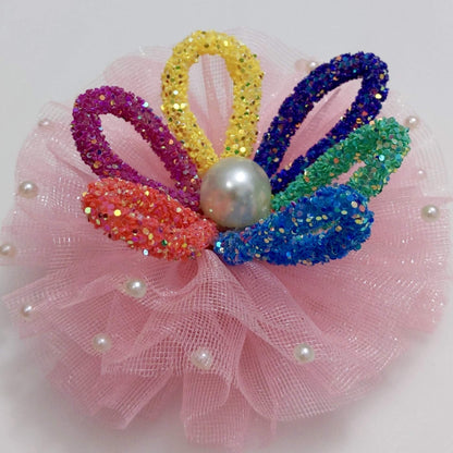 Glitter Flower Hair Clip | Designer Hair Accessories for Kids & Girls